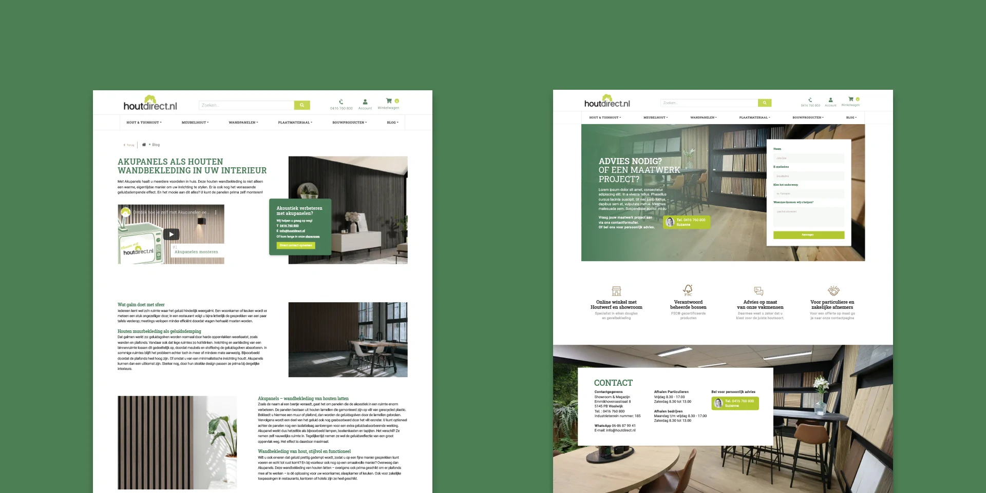Houtdirect website